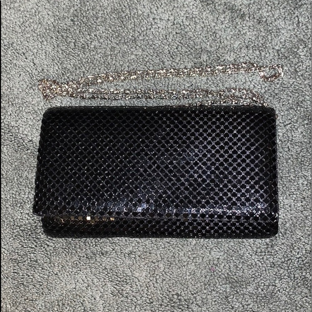 Jessica McClintock Metal Mesh Roll Clutch Purse